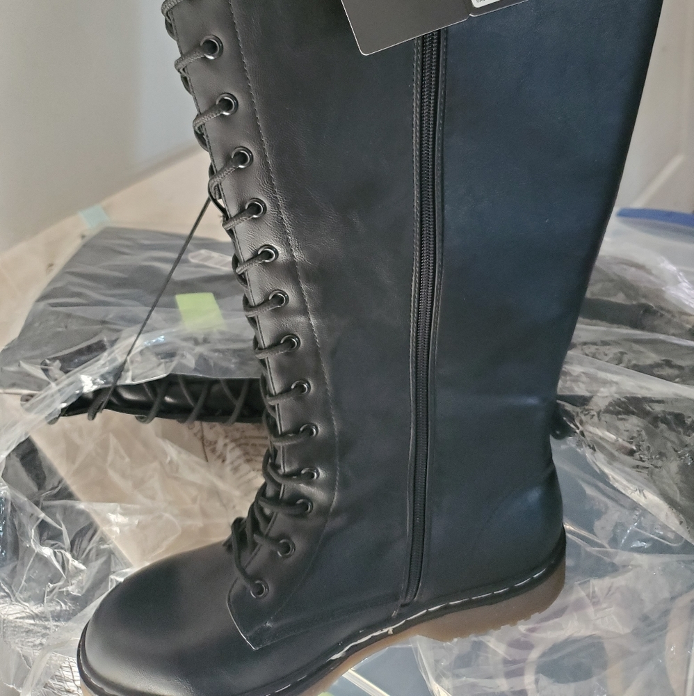 Extra wide calf combat boots!!